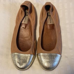 Vintage Lanvin cap toe flats